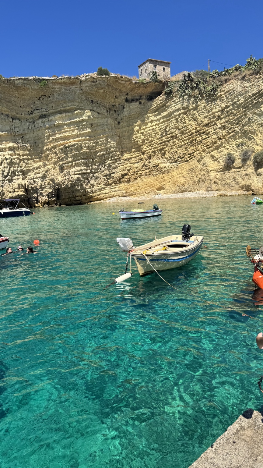 Turquoise cove in Mezapos, Mani, Greece